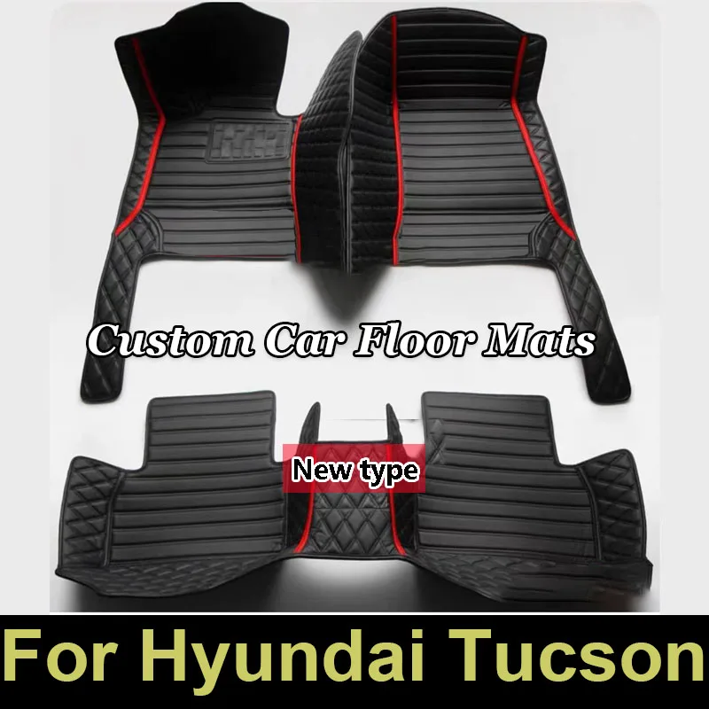 

Car Floor Mats For Hyundai Tucson Non-hybrid 2021 2022 2023 Custom Auto Foot Pads Automobile Carpet Cover interior accessories