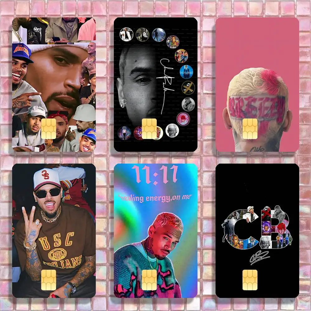 

C-Chris B-Brown Breezy Stickers Credit Visa Debit Bank Charge Card Bus Metro Waterproof Sticker Decal Decoration