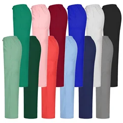 1pc Solid Color Scrubs Pant Lab Surgical Pants Unisex Doctor and Nurse Uniform WorkWear Nurse Accessories Medical Doctor Bottoms