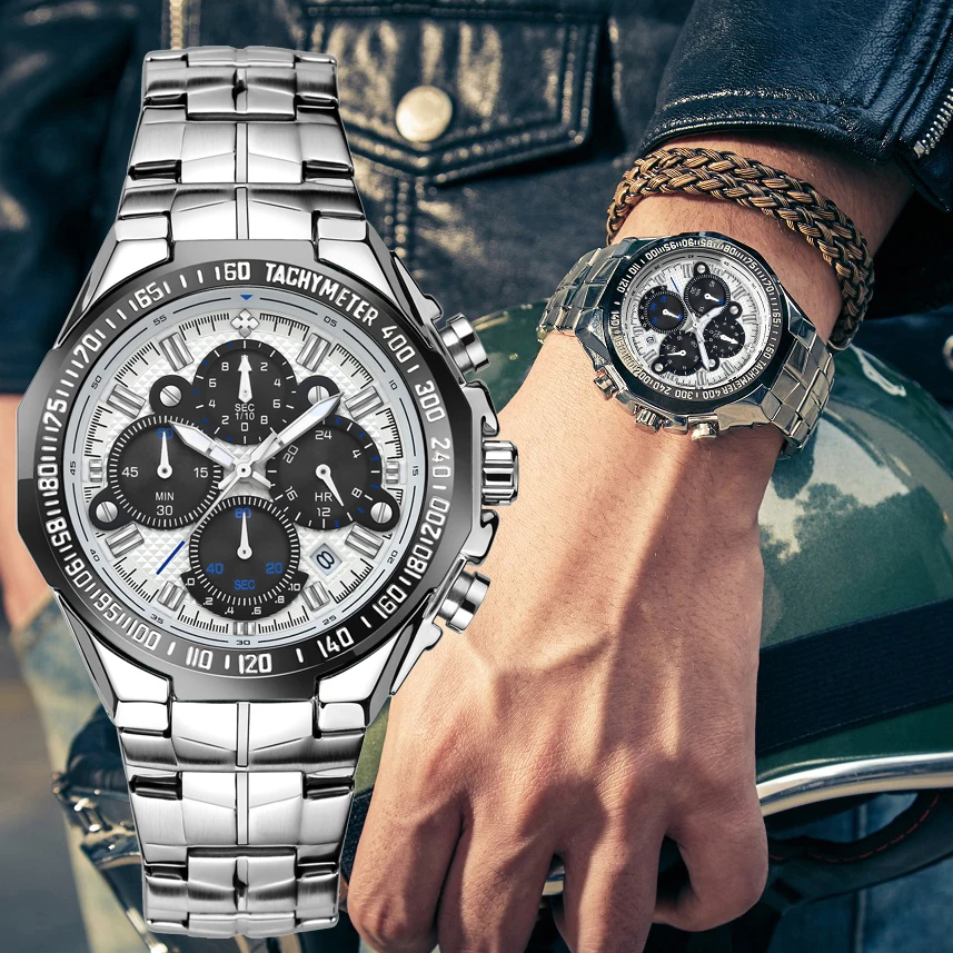 

WWOOR 2024 New Man's Watches Quartz Business Men Watch Top Brand Luxury Watch Men Waterproof Chronograph Sport Relogio Masculino