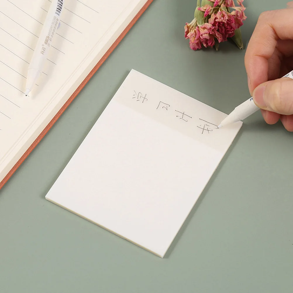 

5 Books Transparent Note Paper Stickers Tearable Memo Pads Simple Office School Supplies Desk Wall Blackboards Computers