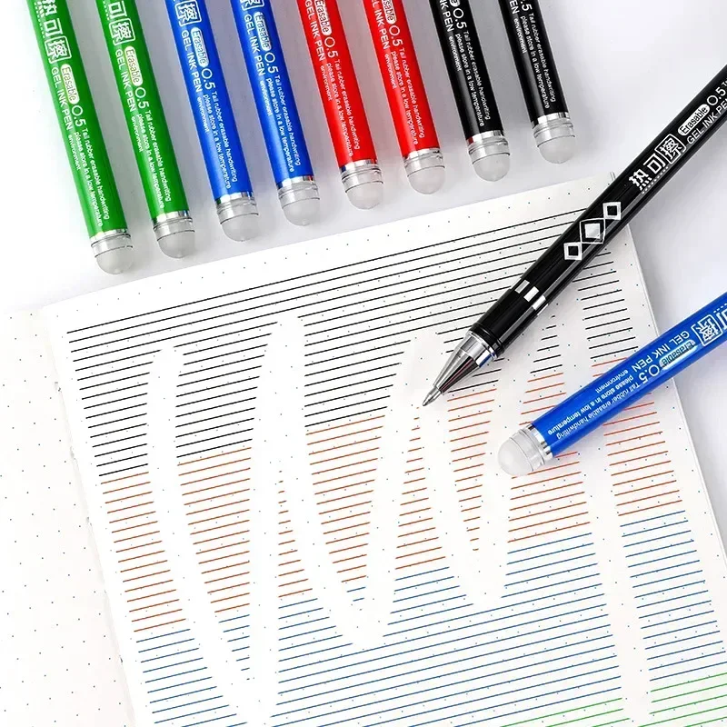 12 stks/set Grote Capaciteit Creatieve Uitwisbare Pen 0.5mm Multi-color Inkt Schrijven Examen Neutrale Pen School Kantoorbenodigdheden levert