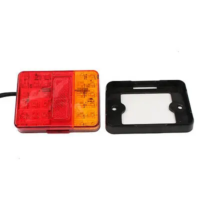 2Pcs 12V 30 LEDs Waterproof Taillight Truck Lamp Rear Tail Trailer Lights for Trailer Truck Boat Car UTE Camper Warning E-Marked