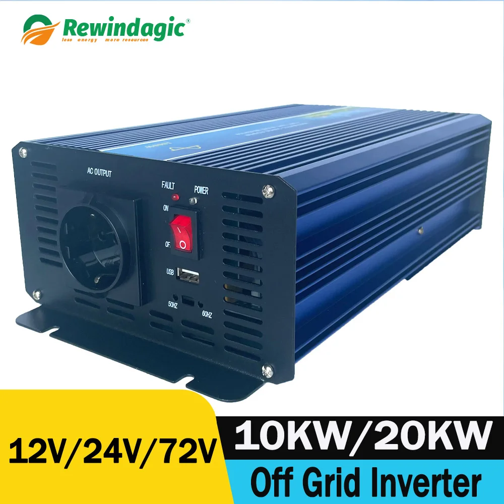 10000W 20000W Off Grid Tie Modified Sine Wave Inverter 12V 24V 48V DC to AC 220V 230V 240V 50Hz 60Hz Home Wind Solar System