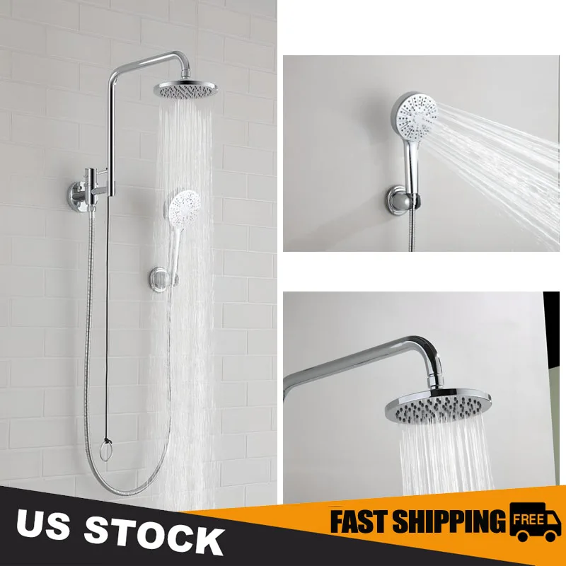

Split Shower Column Set Bathroom Faucet Single Cold Mixer Water System Bathtub Rainfall Shower Head Accessories Adapter Shower