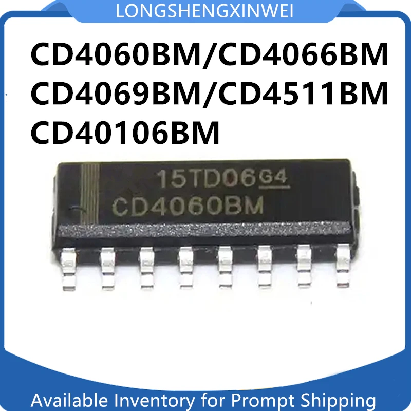 Chip de comutação bidirecional de quatro vias, CD4060BM 4066 4069BM 40106 4511BM96 SOP, 1pc