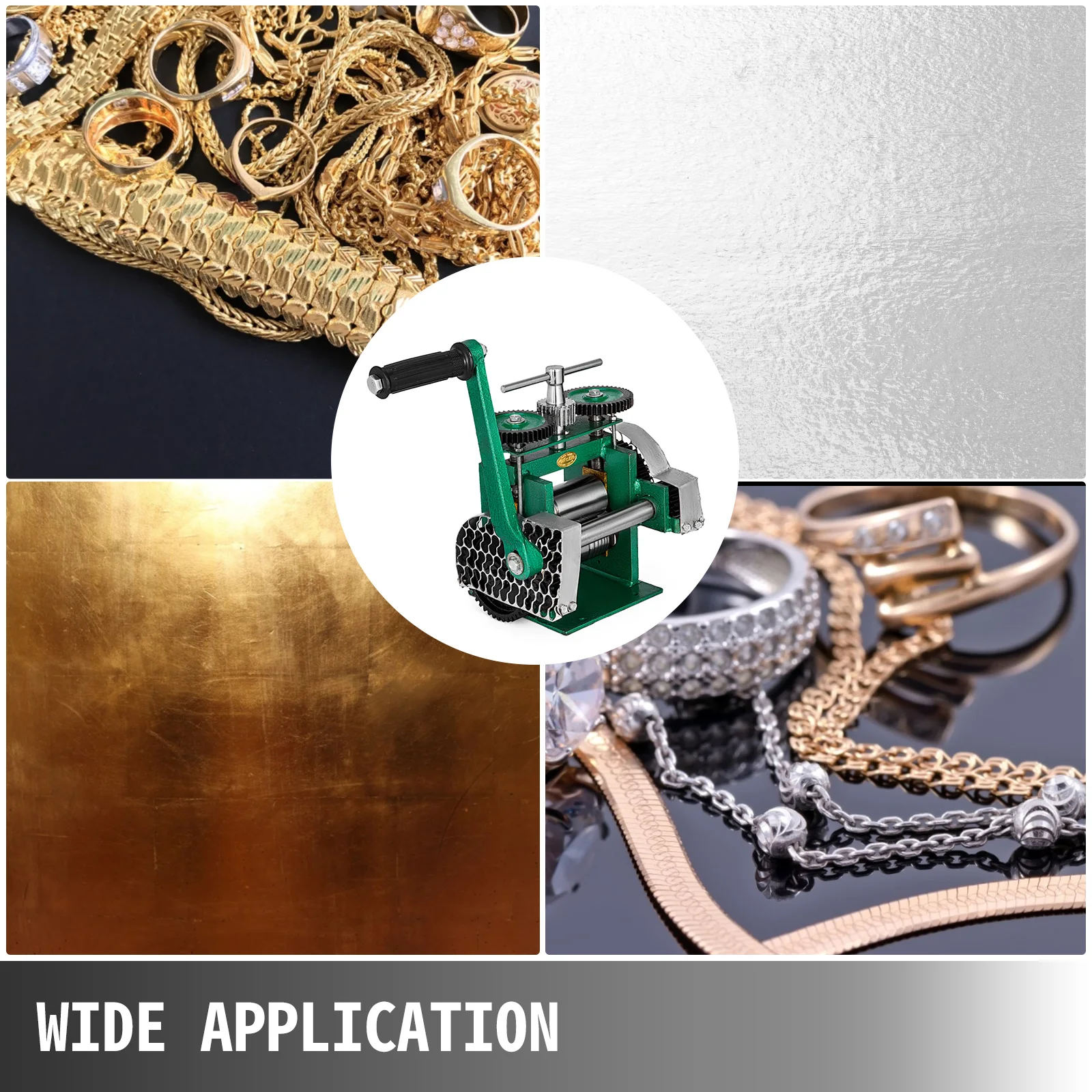 SucceBuy JewelryCombination Rolling MillMachine Distance Adjustable Manual Press Tabletting Tool for Jewelry Repairing Designing