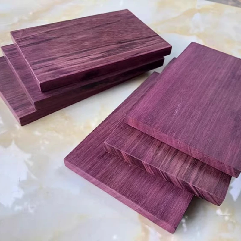 1 Piece Purple Heart Wood DIY Knife Handle Material Violet Wood for Handicrafts Bracelet Prayer Beads and Jewelry Making