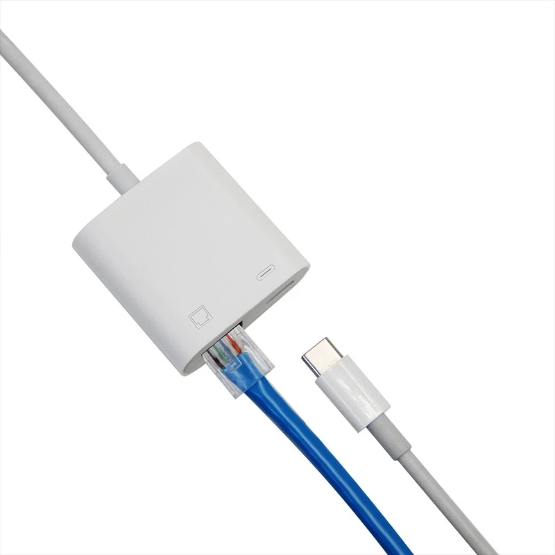 Адаптер Ethernet Type C OTG, USB C в RJ45 Ethernet LAN проводной сетевой конвертер 100 Мб/с для планшетов типа C