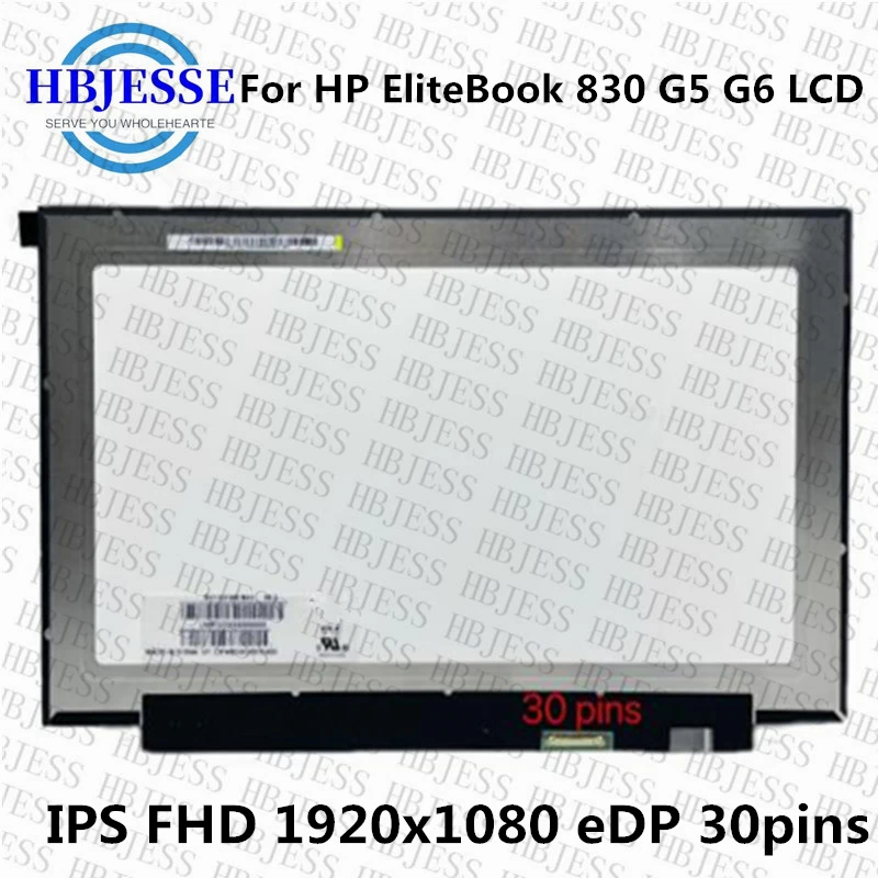 

For HP EliteBook 830 G5 G6 FHD 1920x1080 Display 30pins eDP 13.3 IPS Laptop LCD Screen NV133FHM-N43 N33 N133HCE-EN2 B133HAN06.6