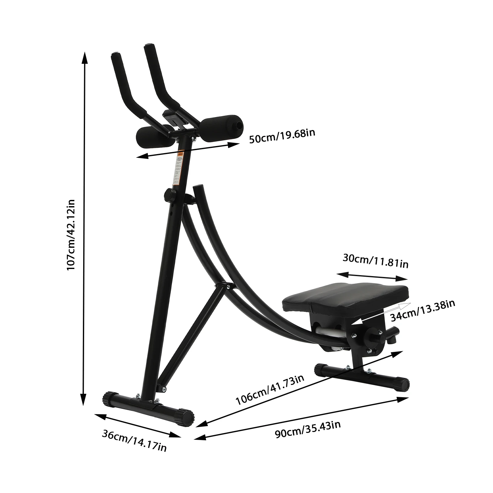 Coaster abdominal da máquina do instrutor do Ab do treino do núcleo do crunch abdominal para a casa ou a academia