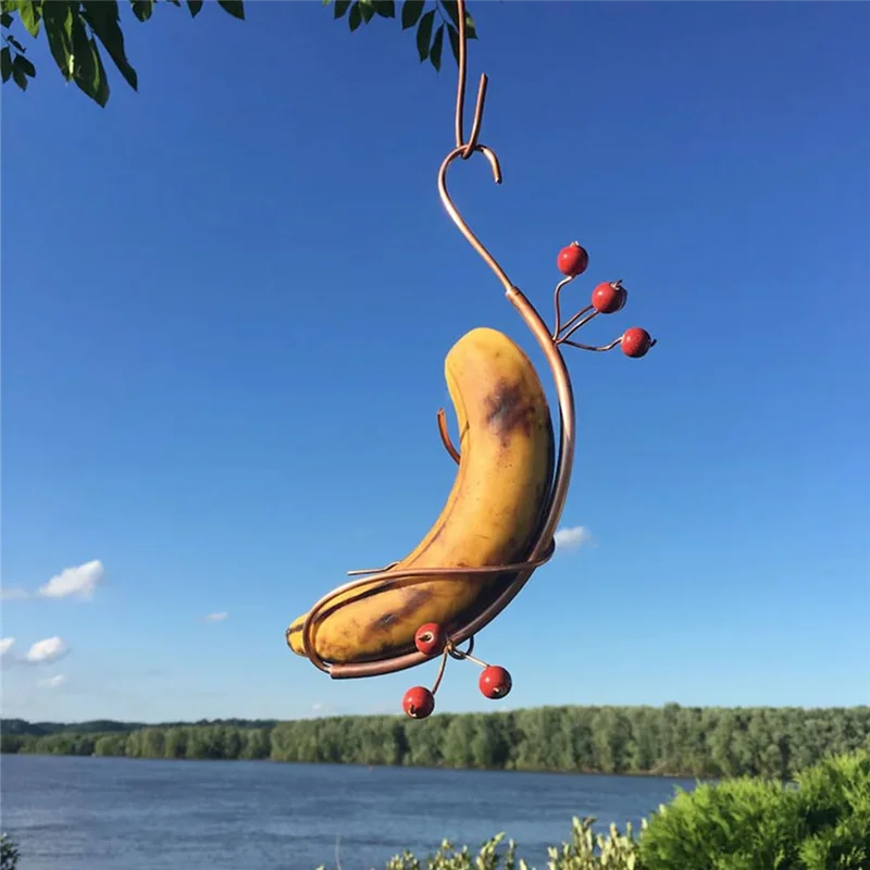 

F-3C 2 PCS Outdoor Hanging Butterfly Feeder Butterfly Banana Hammock Metal For Habitat,Garden Decor And Butterfly Attractor Deco
