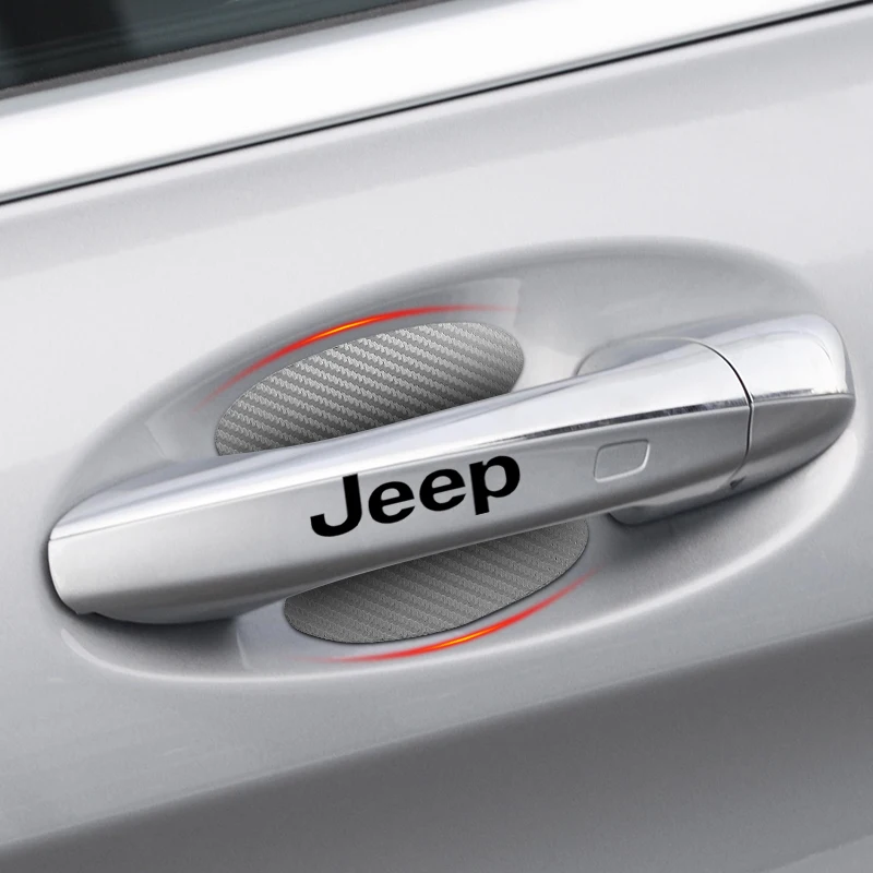 8pc Car Door Sticker Auto Handle Anti Scratch Protection Film for JEEP Wrangler Grand Cherokee Compass Renegade JK JL TJ Patriot