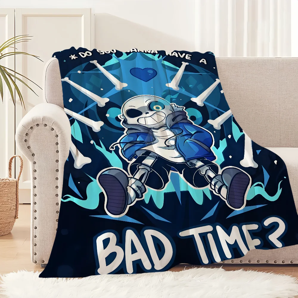 

Game Undertale Sans Cute Blanket Soft Comfortable Nap Plush Suitable For Iiving Room Office Bedroom Birthday Home Kid Gift