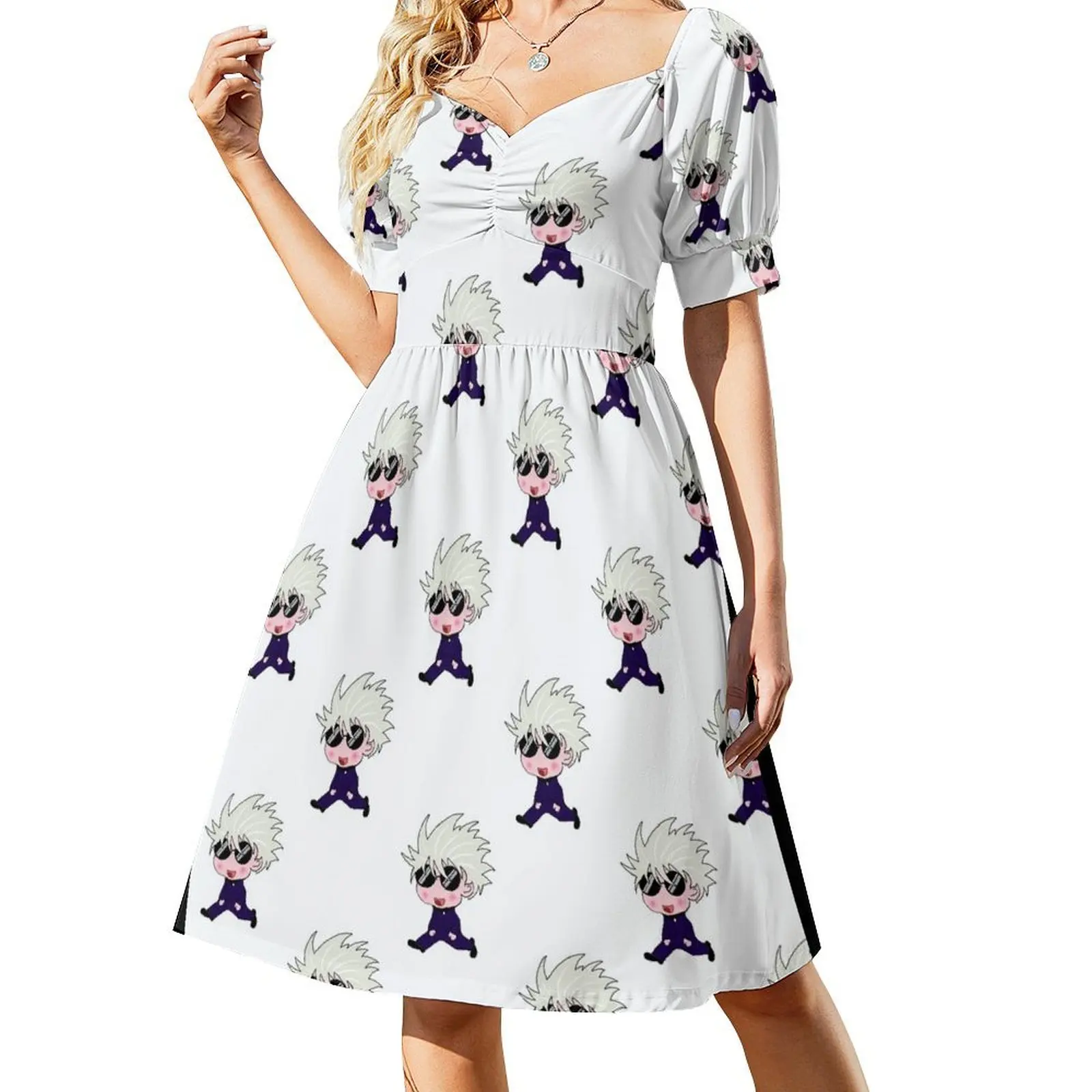

Gojo Chibi version Short-Sleeved Dress clothes for woman luxury woman party dress Summer women's clothing