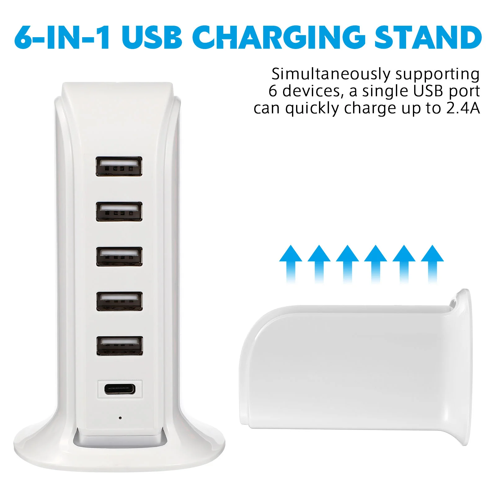 20 W Sailing Boat Multi-port Phone Plug Multiple USB Charging Station Desktop Abs Tower For Devices