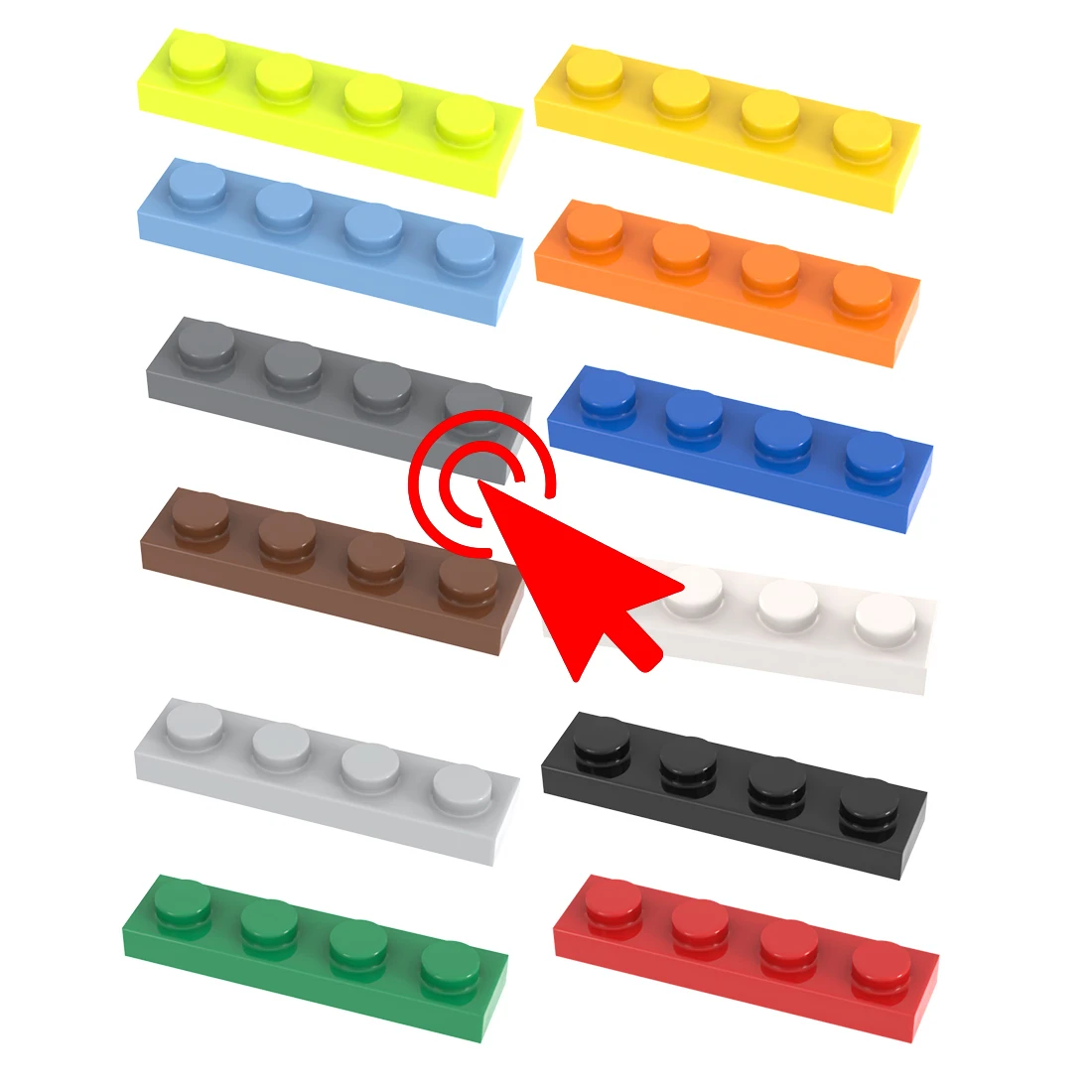 [Funbrick] 50&100&200 Stück Platte 2x4 3020 Kompatibel mit Bekannter Marke Bausteine Klassische Bausteine Spielzeug MOC DIY – Detail 4