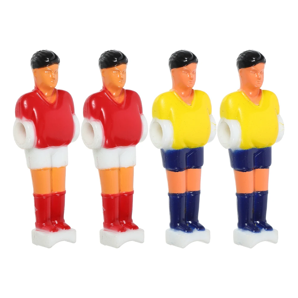 

4 Pcs Foosball Figures Replacement Players for Table Soccer Machine 33-48cm Red Yellow PVC Durable Toys Table Football