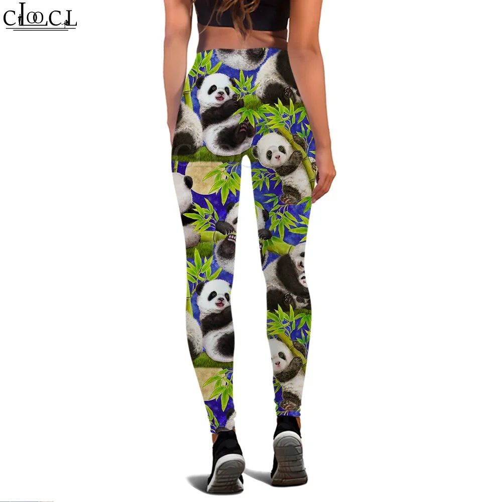 CLOOCL Seamless Leggings Trousers Panda Printed Pants Quick-drying Breathable Yoga Running Fitness Exercise Leggings