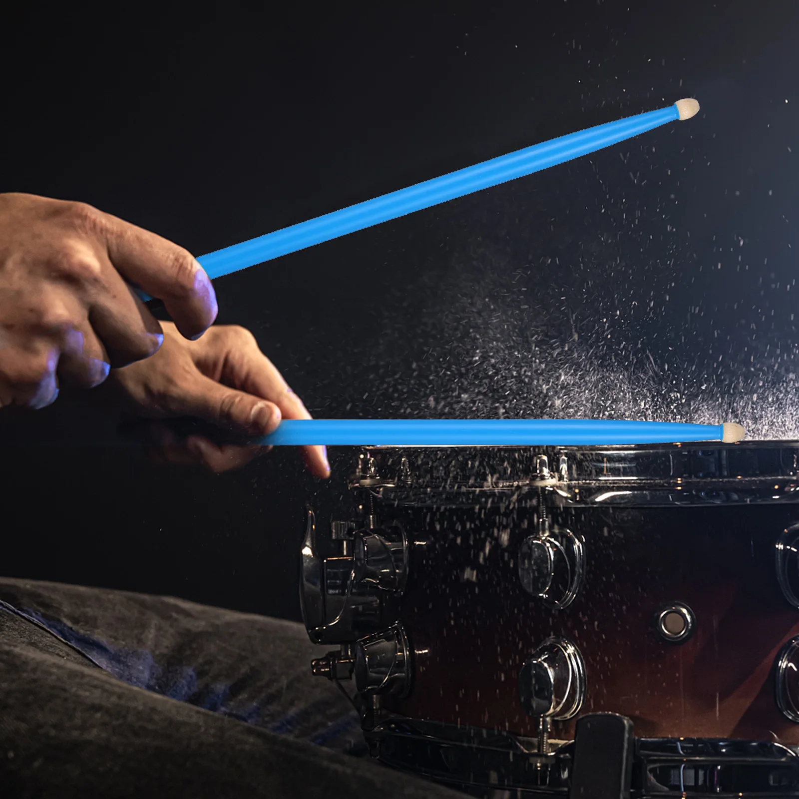 

4 Pairs Colorful Maple Drumsticks 7A Black Blue Red Yellow Wood Sticks for Adult Kids Practice Percussion Accessories Storage
