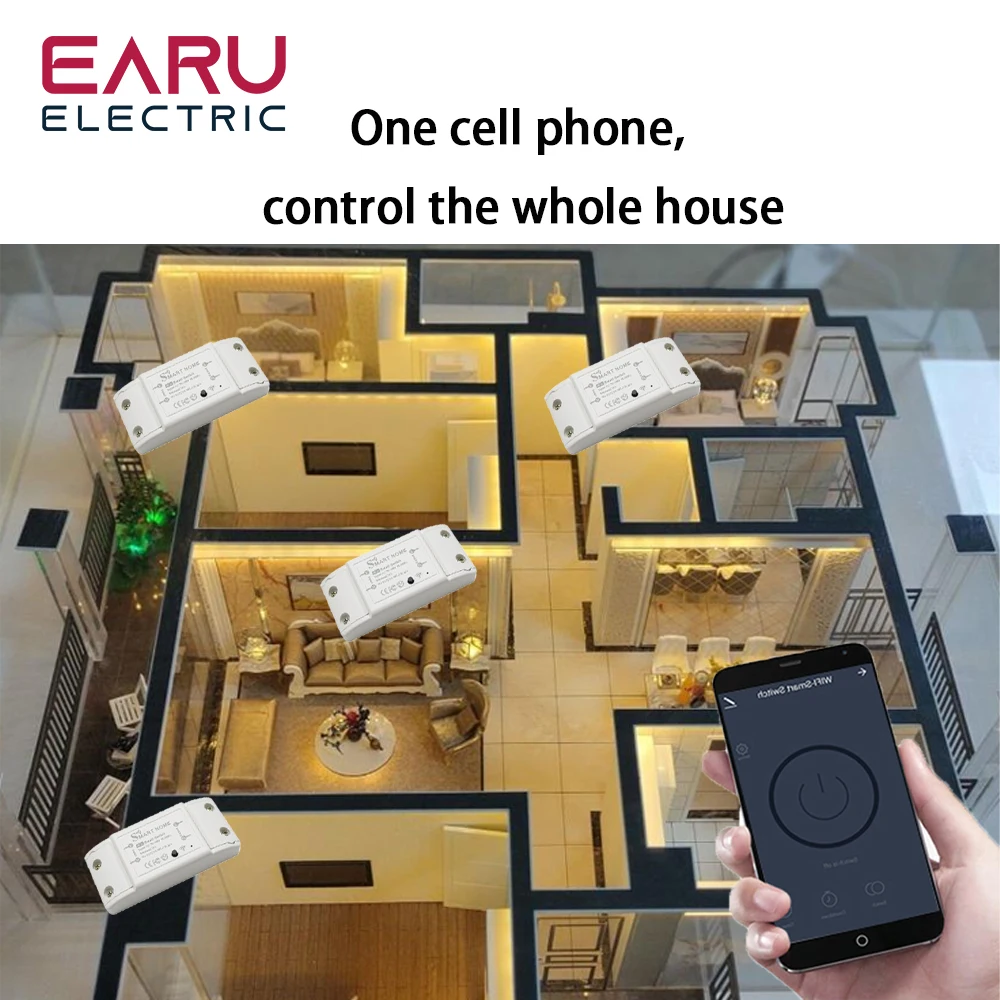 Smart Home House Zigbee Wifi Wireless Remote Switch Breaker LED Light Controller Module Alexa Google Home Tuya Smart eWeLink APP