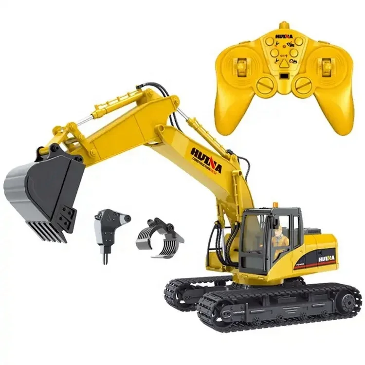 Factory NEW UPADTE 1535-1 2.4GHz 15CH Remote Control Engineering Electric 3-in-1 Excavator Construction Alloy Model Truck