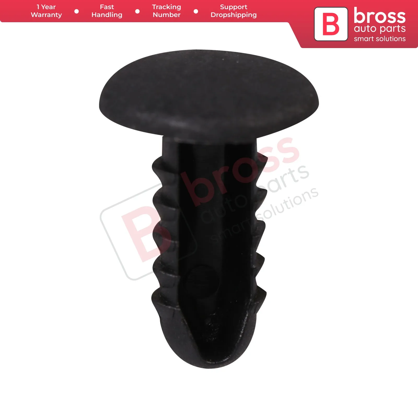 10 Pieces Fir Tree Fastener Black Nylon for Renault: 7703077080