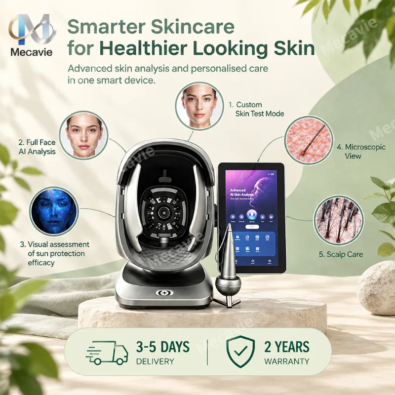 Ai Powered Skin Analysis Scanner With Touchscreen Display And Handheld Probe For Professional Skincare Assessment