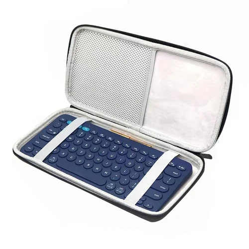 Imagen 2 del producto Estuche de transporte portátil para Logitech K380/Apple Magic Mini, caja de almacenamiento de protección de teclado ultrafina, bolsa a prueba de polvo con cuerda