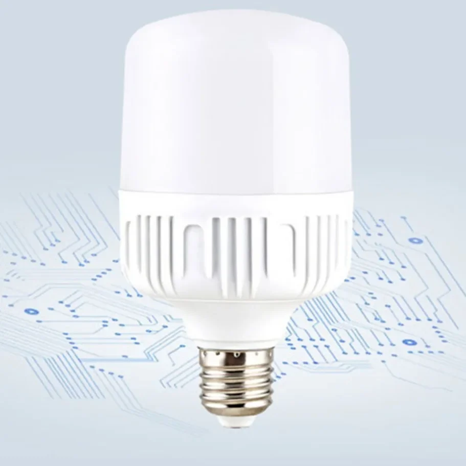 100W LED Screw Mouth Light E27 220V Non Flickering High Brightness White Light Eye Protection High Heat Dissipation Light Bulb