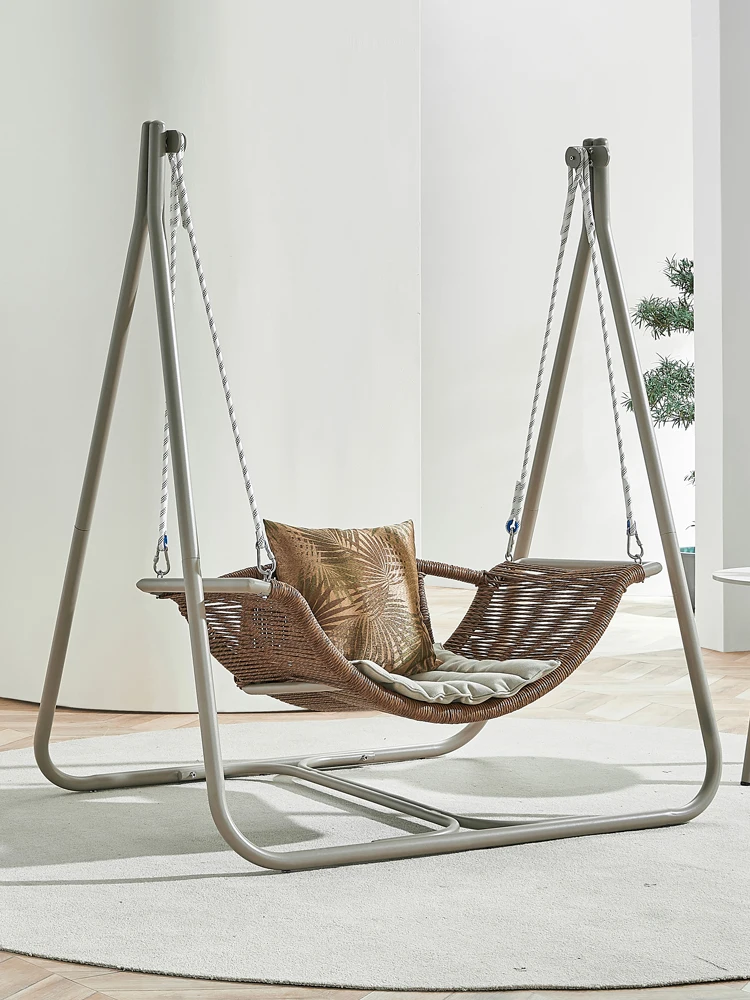 Customized swing outdoor rocking chair courtyard hanging chair villa outdoor balcony household garden swing hammock cradle