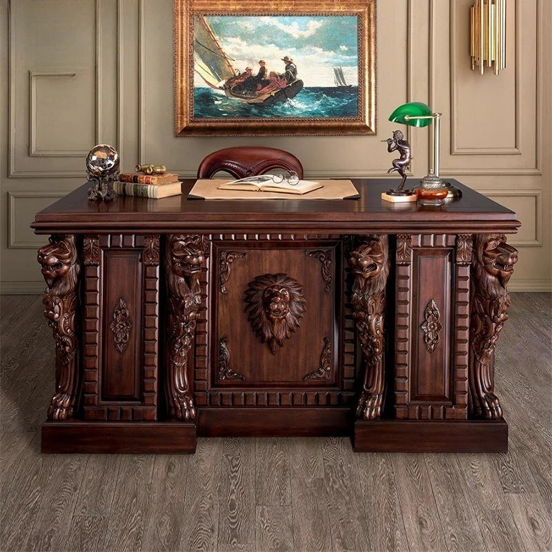 American solid wood desk European president desk desk