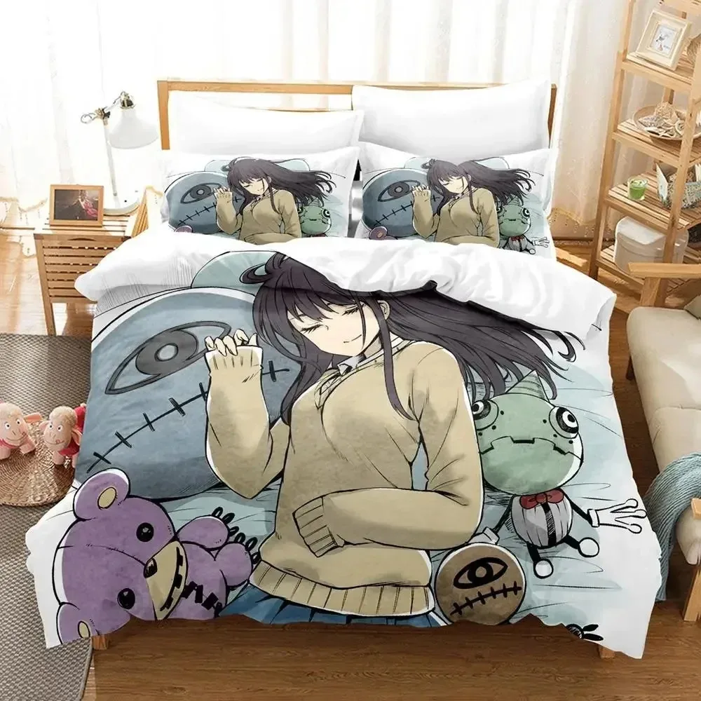 3D Anime Mieruko-chan Bedding Set Duvet Cover Bed Set Quilt Cover Pillowcase Comforter king Queen Size Boys Adult Bedding Set