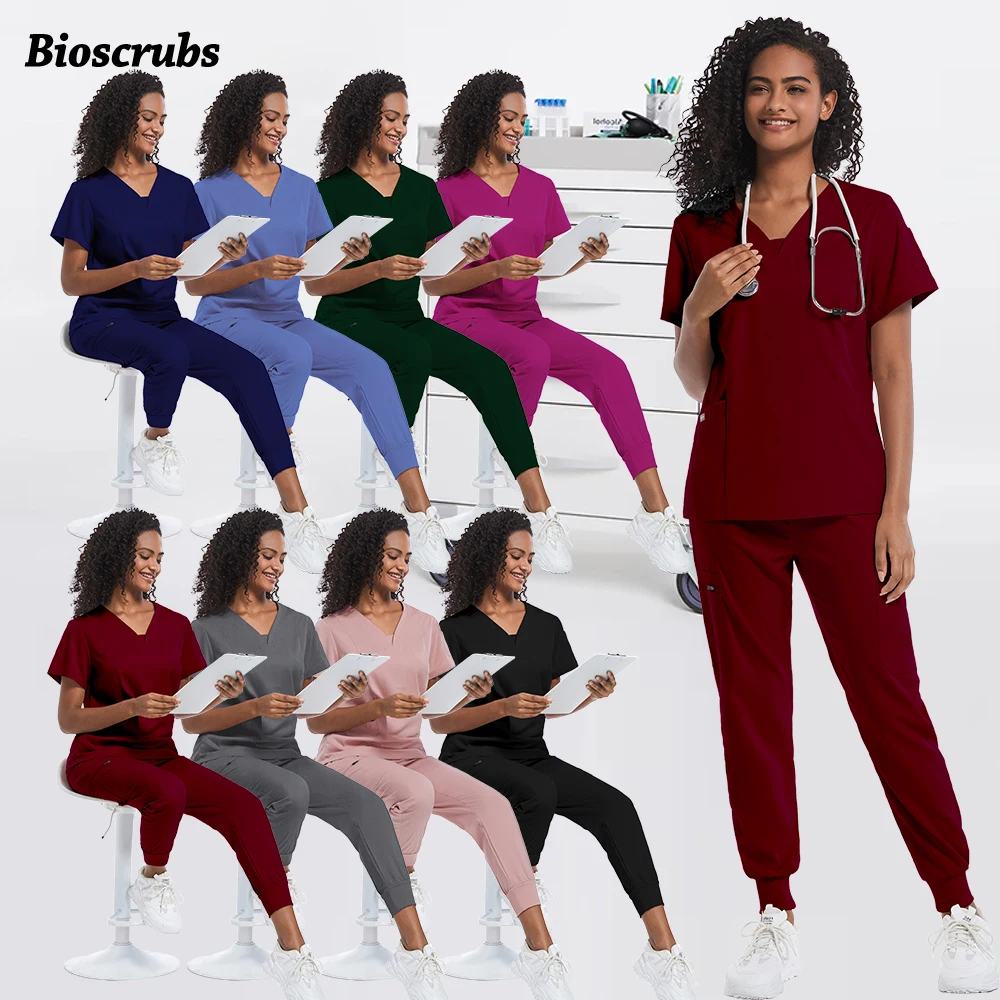 

Лидер продаж, медицинская форма, женский скраб для медсестры, аптечный карманный топ + брюки, одежда для кормления, рабочая одежда для салона красоты, комбинезон для стоматолога