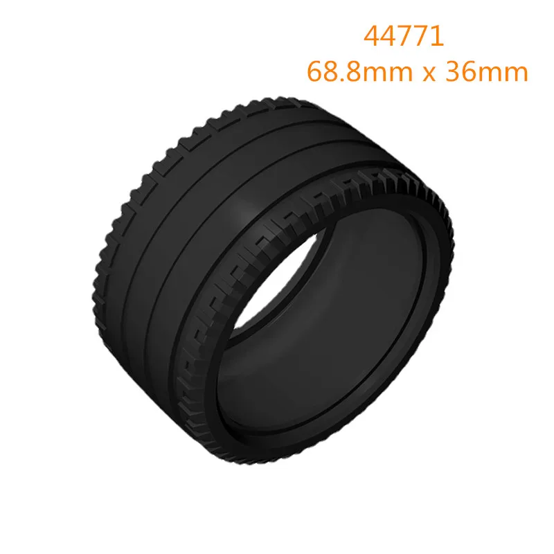 Buildings Blocks 44771 Tire 68.8mm x 36mm ZR Brick Collections Bulk Modular GBC High-Tech Tyre MOC Set