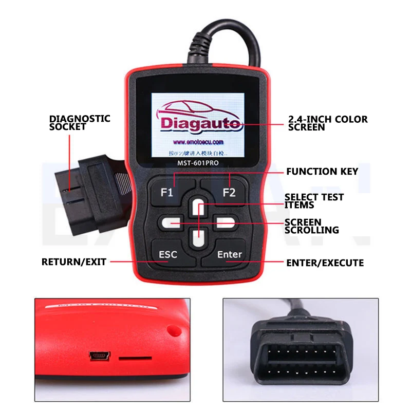 Detector de fallos de inyección de combustible electrónico para motocicleta 6 en 1, diagnóstico, código de fallos OBD, instrumento de diagnóstico de computadora, Detector de fallos