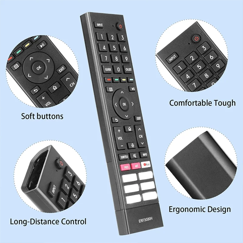

AT82-For Hisense Sharp TV IR Remote Control ERF3G80H Works 55U7G 65U7G 75U7G 85U7G 43A7G 50A7G 55A7G 65A7G 75A7G 85A7G 43A7HAU