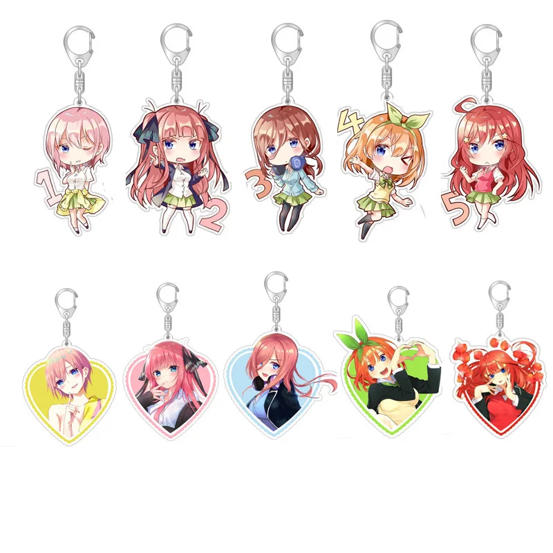 Anime Uesugi Fuutarou Uesugi Raiha Nakano Ichika Nakano Nino  Itsuki Miku Cosplay Keychain Accessories Cartoon Pendant Gift