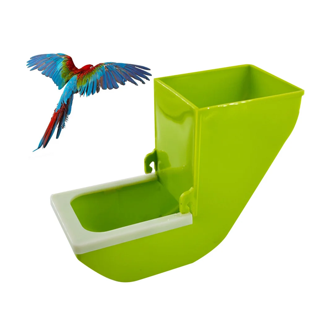 

1Pcs Parrot Feeding Case Durable Hanging Food Water Bowl Feeder for Parrot Cage Bird Feeding Box Easy Clean Refill