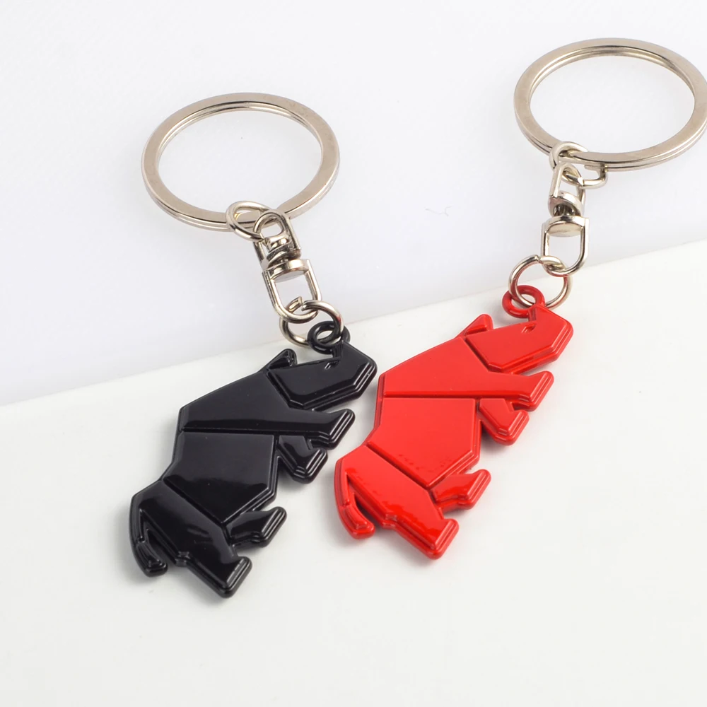 Car Keychain Rhinoceros Logo Metal Keyring Key Ring Holder For Suzuki Jimny Rhino Adventure Grand Vitara Sx4 Swift Accessories