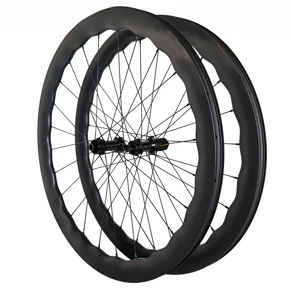 

4550 5560 Ratchet HG XDR Road Gravel Bike Wheelset 24h Disc Brake Wave Shape 28mm Width Clincher Tubeless Light Bicycle Wheels