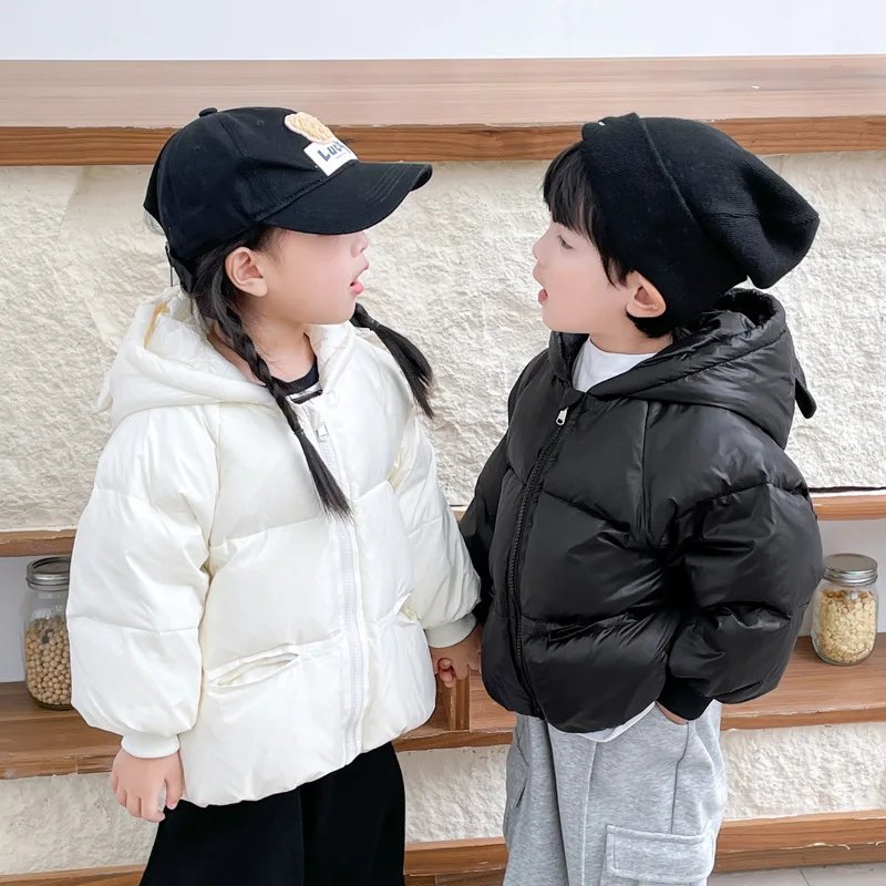 

Hooped Girl Winter Clothes Zipper Thick Baby Boy Clothes Children's Coat Kids Girls 2024 Autumn Girls' Girls' Clothing Mother