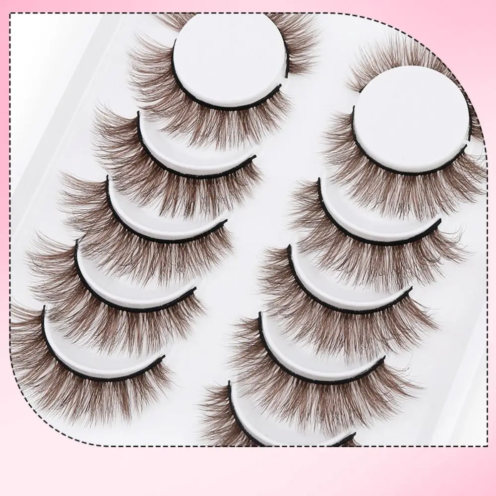 6 Paar falsche Wimpern aus 3D-Faux-Nerz, weiche, natürliche schwarze Band-Augenwimpern, lange, dünne, natürliche Wimpern, Wimpernverlängerung