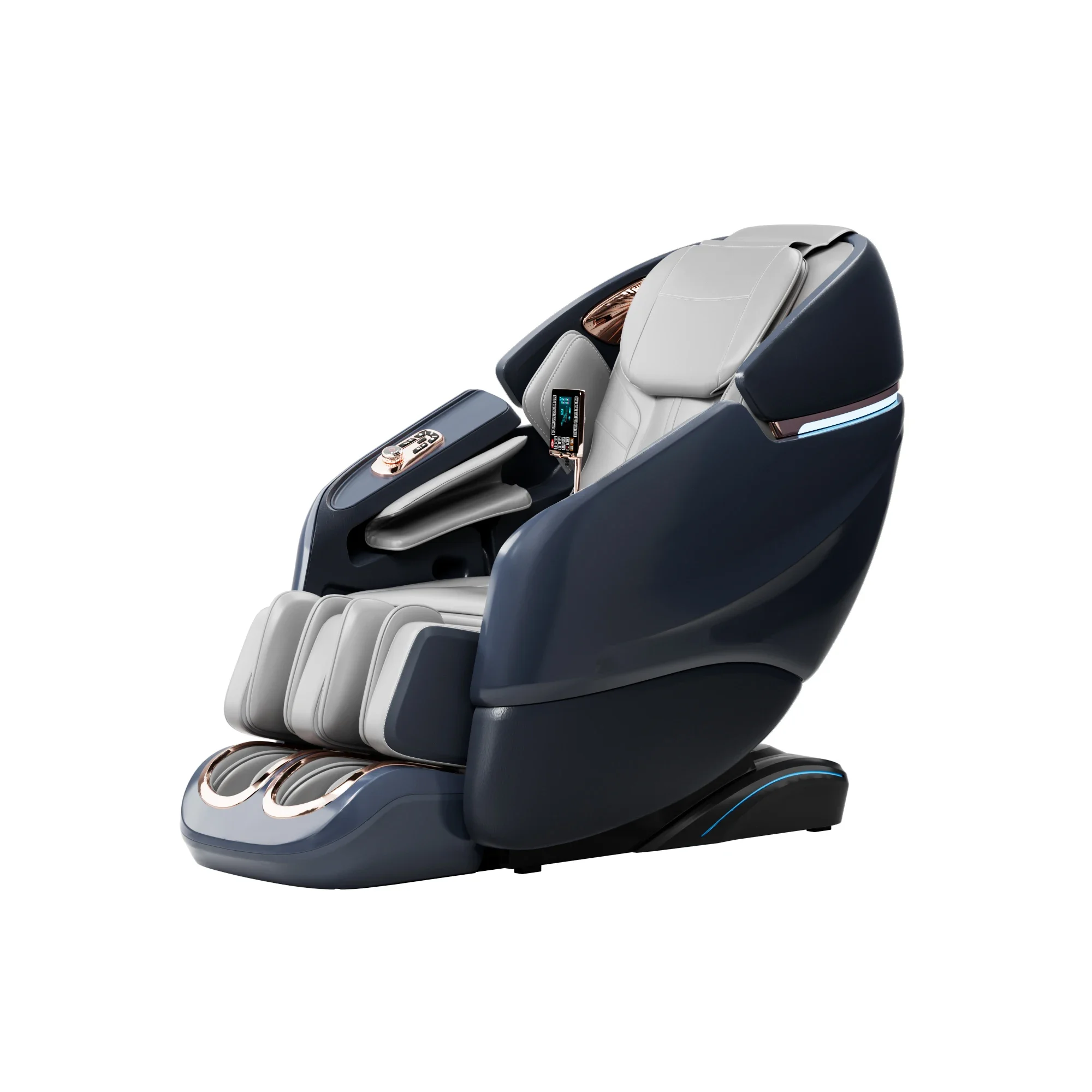 A 2024 Luxury SL Track Heated Body Scan Zero Gravity Roller 4D Automated Massage Chair With Speaker