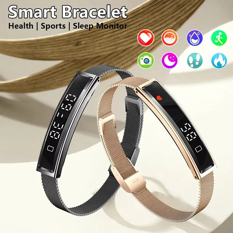 Smart Bracelet Women Smartwatch Men Fitness Tracker HeartRate Blood Oxygen Waterproof Sport Smart Band Watch For iOS Android