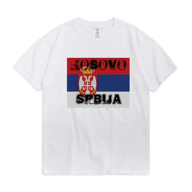 تي شيرت مطبوع عليه علم صربيا كوسوفو Srpska الوطنية. الصيف القطن قصير الأكمام س الرقبة رجل تي شيرت جديد S-3XL #3