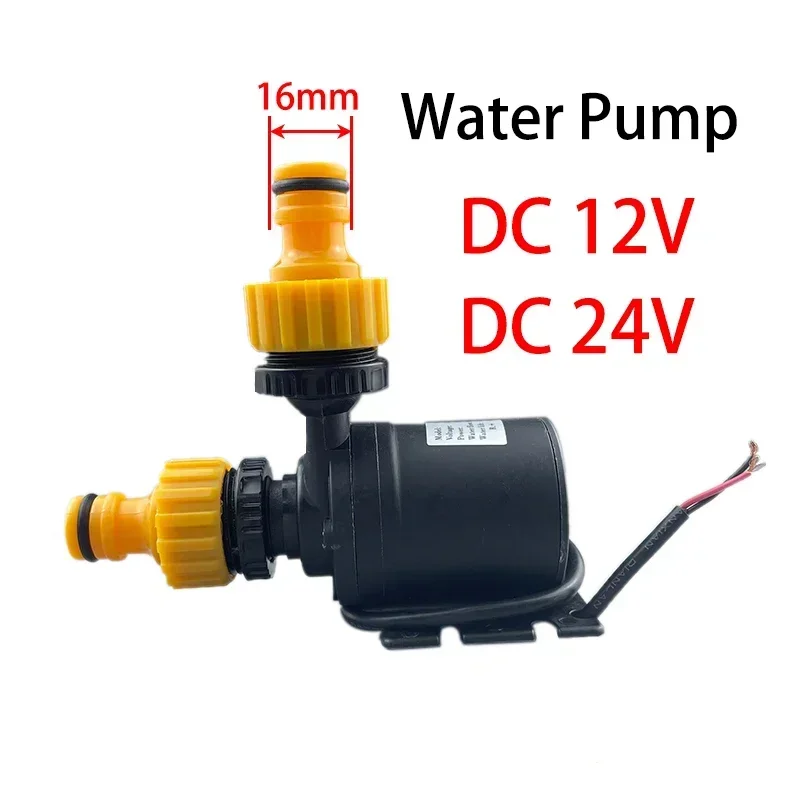 Ultra-quiet DC 12V 24V Home 800L/H Portable Brushless Motor Submersible Water Pump 5M for Cooling System Fountains Heater Mini