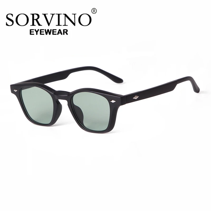 SORVINO Retro Vintage Rice Nails Square Sunglasses Women Men