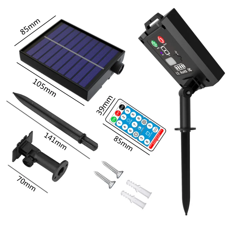 3.7V 2400MAH 2.4W Solar  Battery Box with Remote Control 5V 12V 24V 1.2W 1200MAH 3W 3000MAH