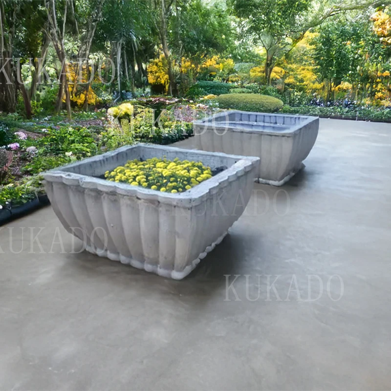 Rectangular Plastic Flowerpot Mold Bonsai 27 * 18 * 18Cm New Concrete Homemade Grouting Thickened Garden Potted Rectangular Mold